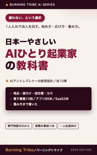 日本一やさしい AIひとり起業家の教科書: AIアントレプレナーの始め方・広げ方・畳み方 表紙