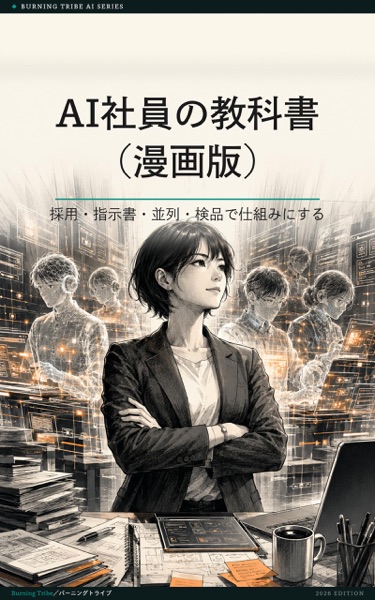 AI社員の教科書(漫画版): 採用・指示書・並列・検品で仕組みにする (株式会社バーニングトライブ) 表紙