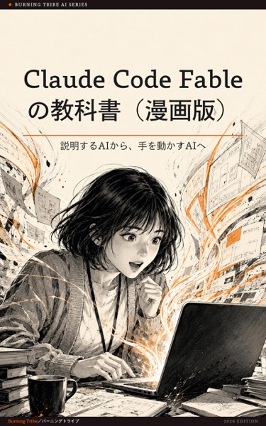 Claude Code Fableの教科書(漫画版): 説明するAIから、手を動かすAIへ (株式会社バーニングトライブ) 表紙